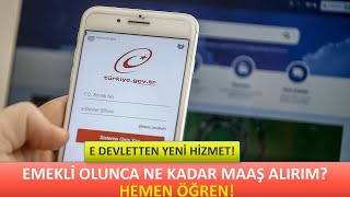 EMEKLİ OLUNCA NE KADAR MAAŞ ALACAĞINI HEMEN ÖĞREN EDEVLETTEN YANİ HİZMET [upl. by Dracir]