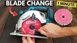 How To Change the Blade on your Circular Saw in 1 Minute Jonny DIY [upl. by Georgi]