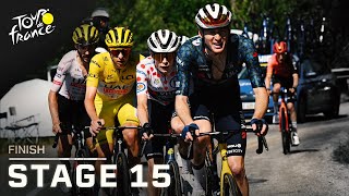 Highlights 2024 Tour de France Stage 15 finish  Cycling on NBC Sports [upl. by Alimrahs]