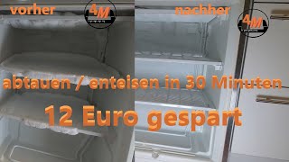 Gefrierschrank enteisen  abtauen 👷 in 30 Minuten  4M [upl. by Velvet298]