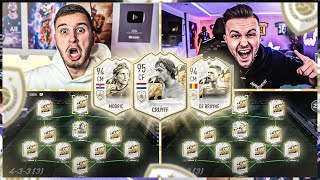 FIFA 22 FULL ICON REAL MADRID VS MANCHESTER CITY SQUAD BUILDER BATTLE 😱😱 [upl. by Enirehs192]