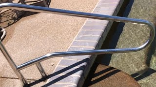 How to Install a Handrail for the Pool Complete Installation [upl. by Binetta]