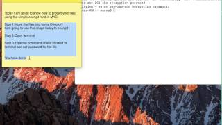 How to encrypt and decrypt files using openssl in MAC [upl. by Accebar134]