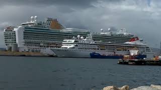 Paquebot  Cruise Ship AZURA amp BRAEMAR  Gibraltar 17 September 2014 [upl. by Ennovahs]