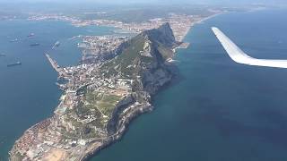 Gibraltar Airport LXGB BA takeoff and fly around the rock en route to Heathrow 020518 [upl. by Apur]