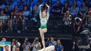 Zhou Yaqin 🇨🇳  🥈SILVER MEDAL 14700  Beam Final World Championships 2023 [upl. by Ardnuas]