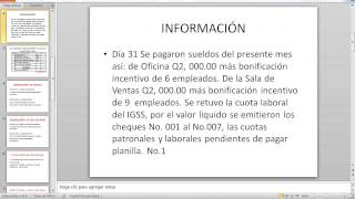 Como hacer la partida de sueldos Guatemala [upl. by Lehmann182]