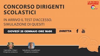 Concorso dirigenti scolastici in arrivo il test daccesso Simulazione di quesiti [upl. by Adnocahs]