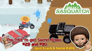 Sneaky Sasquatch  Simple amp Easy way to get the Secret Caches 29 and 30  Dirt Track amp Snow Rally [upl. by Wahl]