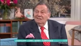 Barry Humphries jokingly confuses Dermot O’Leary for Philip Schofield [upl. by Hachman]