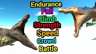 Battle ability Spinosaurus vs Purussaurus animal revolt battle simulator [upl. by Farrow]