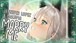 Nightcore ➳ Marry Me Kat amp Bastian Duet  Jennifer Lopez Maluma Lyrics [upl. by Asreht682]