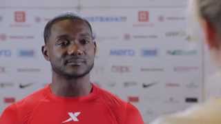 Justin Gatlin  big interview before Ostrava Golden Spike 2014 [upl. by Eelik]