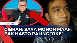 Respons Gibran Rakabuming Raka soal Pernyataan Hasto yang Sebut PDIP Khilaf Saya Mohon Maaf [upl. by Rodmann]