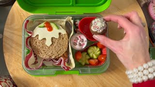 Fun Christmas lunch box idea  easy Christmas pudding  Lunchbox World [upl. by Sadnalor]