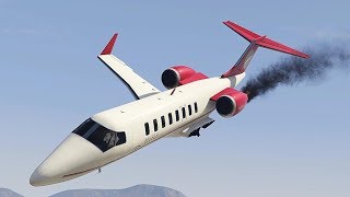 GTA 5 INCREDIBLE AIRPLANE CRASH COMPILATION [upl. by Haig]