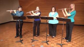 Shimmering Silver Flute Quartet Jesu Joy of Mans Desiring [upl. by Yemrej441]