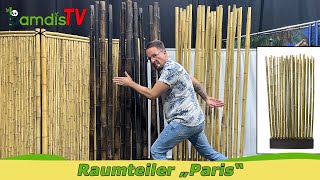 Raumteiler aus Bambus 🎋 Räume natürlich trennen mit unserem Raumteiler Paris 🇫🇷 [upl. by Yssirc]