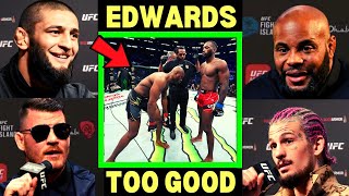 UFC Fighters on Kamaru Usman vs Leon Edwards 3 Brutal [upl. by Snoddy]