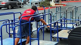 This Lowes Employee Has Amazing Insane Skills Shopping Cart Hack [upl. by Abroms167]