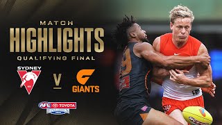 Sydney Swans v GWS Giants Highlights  Qualifying Final 2024  AFL [upl. by Alekin50]