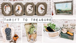 Thrift to Treasure  5 DIY’s using the NEW Roycycled Decoupage Paper  Thrift Flips  Fall Projects [upl. by Yenhoj]