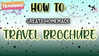 HOW to create Homemade TRAVEL BROCHURE using A4 easy tutorial [upl. by Caines]