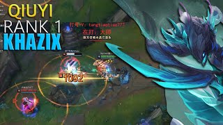 RANK 1 KHAZIX PLAYS SHYVANA AGAINST KHAZIX  QIUYI SHYVANA VS KHAZIX [upl. by Juliette207]