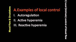 Local Intrinsic Control of Blood Flow 1 of 4 [upl. by Olsson421]