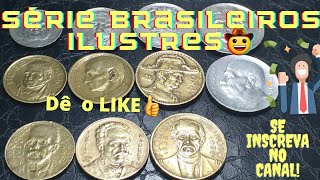 MOEDAS ANTIGAS SÉRIE BRASILEIROS ILUSTRES 🤠 [upl. by Anhpad]