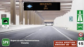 SPV  Superstrada Pedemontana Veneta  MONTECCHIO Sud  SPRESIANO NUOVA APERTURA [upl. by Huber]