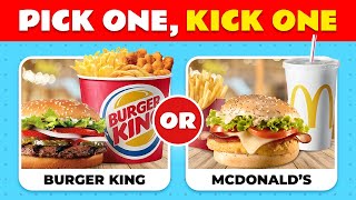 Pick One Kick One – JUNK FOOD Edition 🍔🍟🍕 [upl. by Ikkir84]