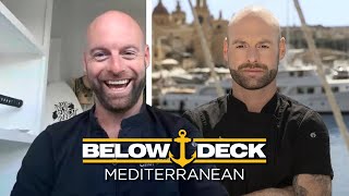 BELOW DECKS Chef Dave White talks filming cooking and traveling [upl. by Aerdnahs829]