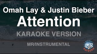 Omah Lay amp Justin BieberAttention MRInstrumental Karaoke Version [upl. by Goddart225]