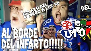 U de Chile 1 vs Palestino 0  Reacción eufórica de hinchas  Gol último minuto [upl. by Anolla118]