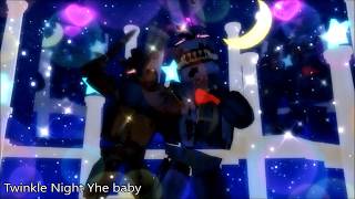 【MMD FNAF】トゥインクル×トゥインクル Twinkle x Twinkle Nightmare Freddy x Nightmare Bonnie English subtitles [upl. by Levona]