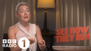 quotIm a big silly ladyquot Saoirse Ronan on See How They Run Kristen Wiig impressions and Taskmaster [upl. by Aihsekan933]