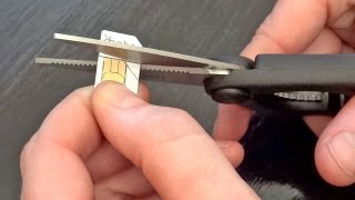 How to cut your SIM card Micro SIM Nano SIM  iPhone 5 [upl. by Weslee988]