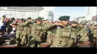 Gangnam Style Flashmob by Indonesian Army Brigif Linud 171 KOSTRAD amp WWF  Bundaran HI [upl. by Ettenawtna]