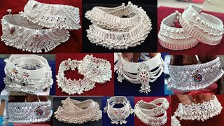 Latest Heavy Silver Anklet Designs 2022 With Price  Rajwadi Pattern Dulhan Payal Designs 🔥😍🔥 [upl. by Essyla]