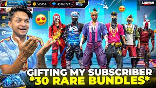 Gifting 20 Rare Bundles To My Subscriber RIP 40000 Diamonds Garena Free Fire [upl. by Gladdy]