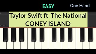 Taylor Swift ft The National  CONEY ISLAND  tutorial piano easy [upl. by Helyn466]