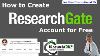 How to Create Researchgate Account for Free no need Institutional ID [upl. by Alguire210]