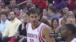 Omri Casspi 20 Pts 16 in last qurter in rockets debut nba preseason vs pelicans 51013 [upl. by Battista]