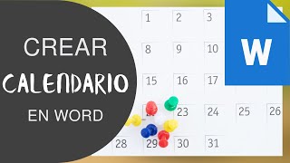 Crea un calendario gratis en segundos Con Word y Sin MicrosoftWord Fácil Y Rápido [upl. by Madian]