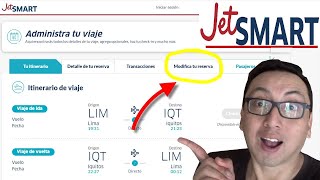 COMO CAMBIAR RESERVA de VUELO en JetSMARTAirlines NOMBREASIENTOEQUIPAJE [upl. by Mad]