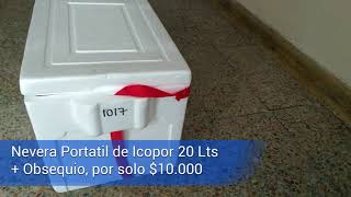 Nevera Portatil De Icopor 20 Lt  Gel Refrigerante [upl. by Clova]