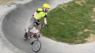 Pump track on a Kinetics Rohloff Brompton [upl. by Yeblehs]