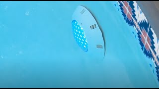 Upgrading pool lighting with a surface mount LED light [upl. by Helbonnah]