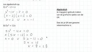 Algebra  Het algebraïsch oplossen van vergelijkingen VWO wiskunde AC [upl. by Enram654]